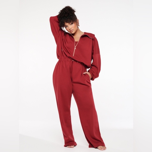 Savage X Fenty Pants - SAVAGE X FENTY ESSENTIAL OVERSIZED CINCHED HOODED JUMPSUIT | XS